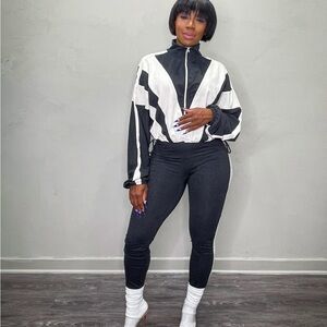 Black and White Track Jacket